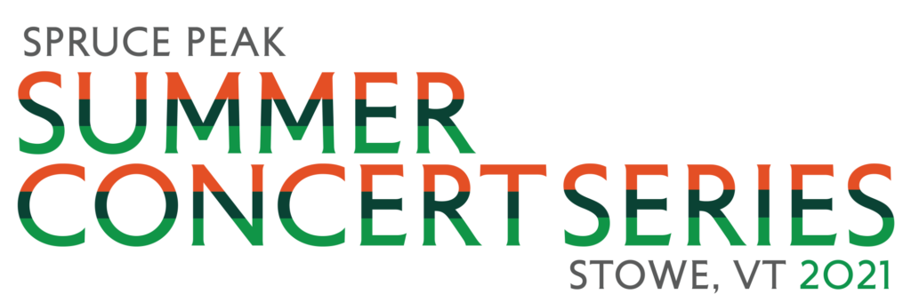 red and green Spruce Peak Summer Concert Series logo