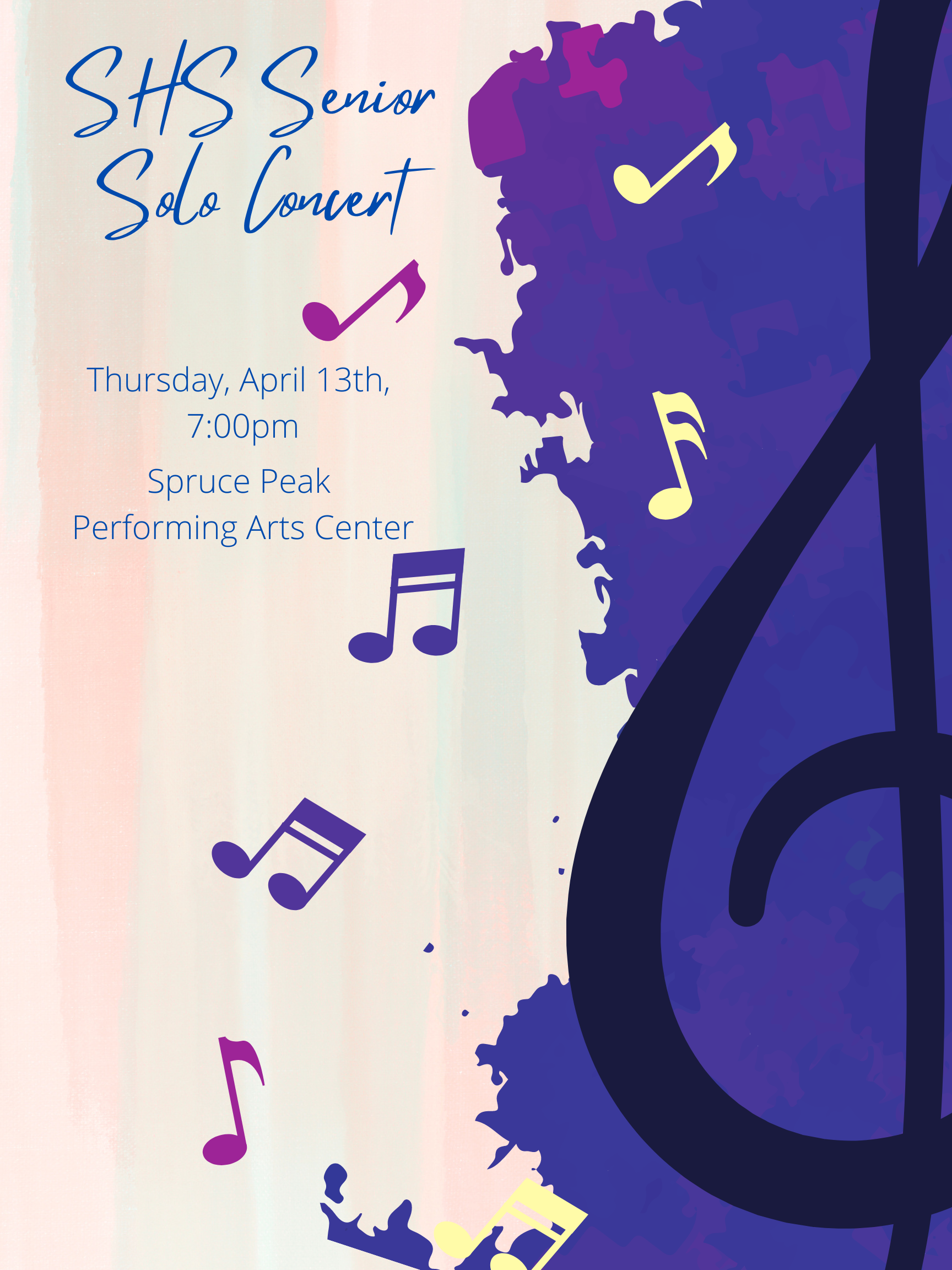 SHS Senior Solo Concert Poster 2023